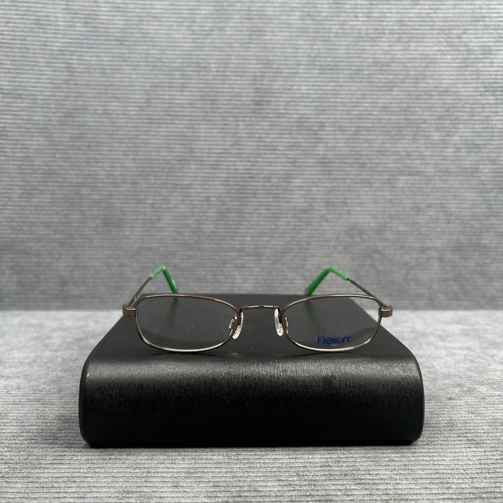 Flexon Kids Eclipse 210 Y2k Eyeglasses Gunmetal Brown Green 45-19-125 Frames